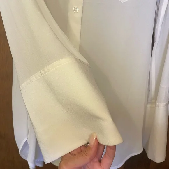 Equipment Femme White Silk Blouse Brand NEW! - Picture 9 of 11